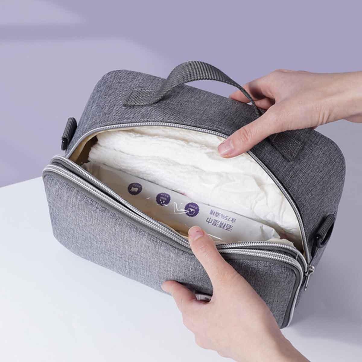 Sunveno Grey Diaper Changing Clutch with Mat
