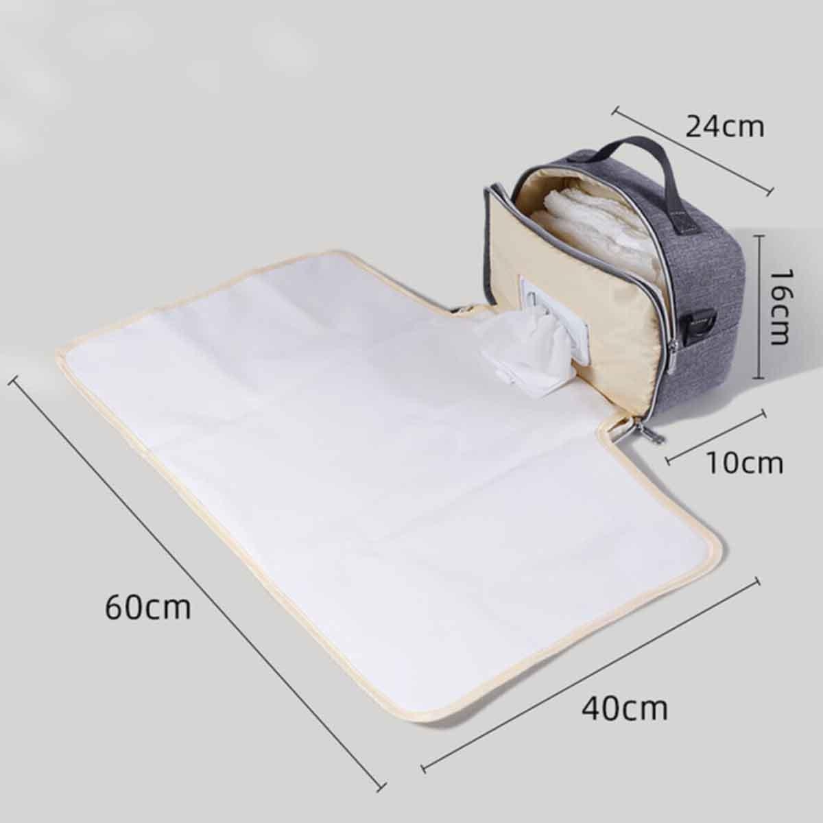 Sunveno Grey Diaper Changing Clutch with Mat