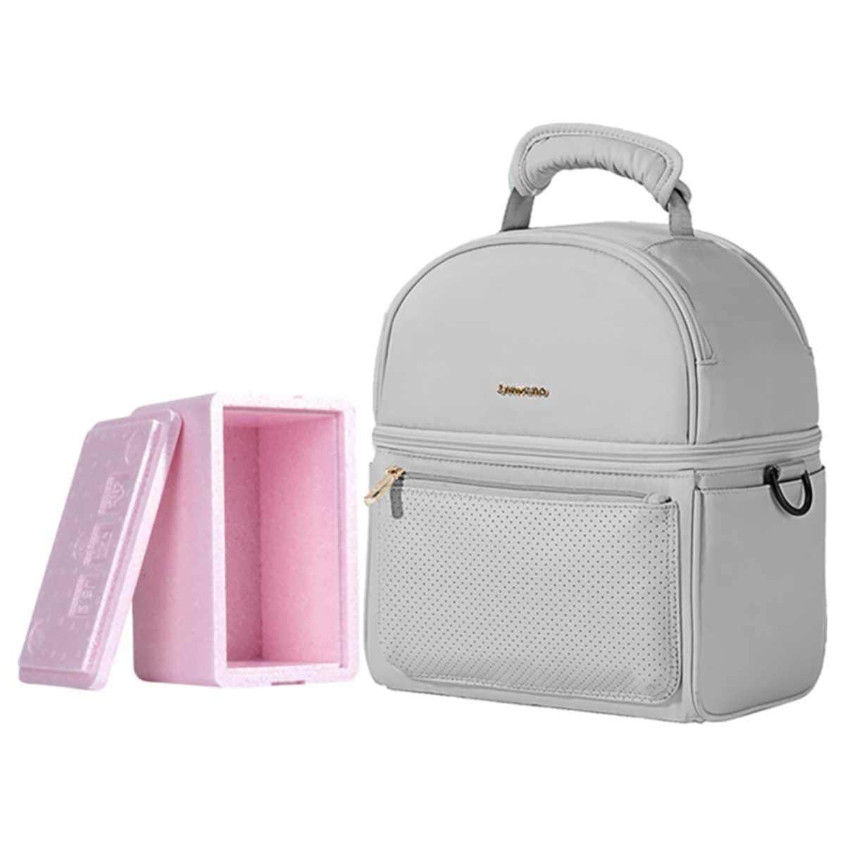 Sunveno Grey Insulated Lunch Bag with Thermo Box