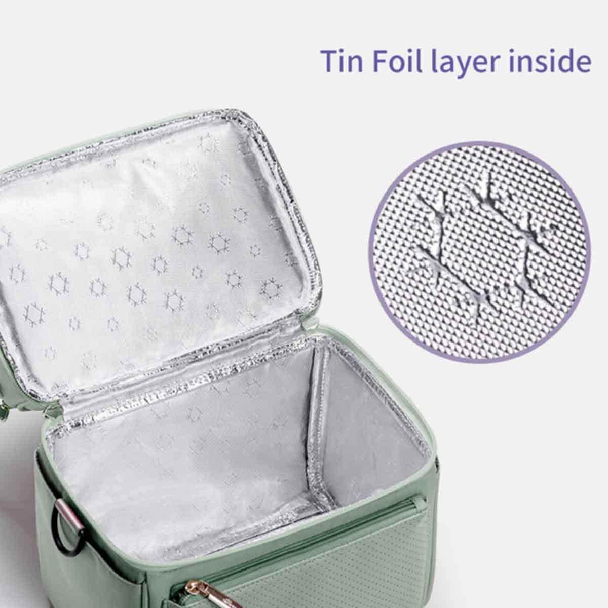 Sunveno Grey Insulated Lunch Bag with Thermo Box