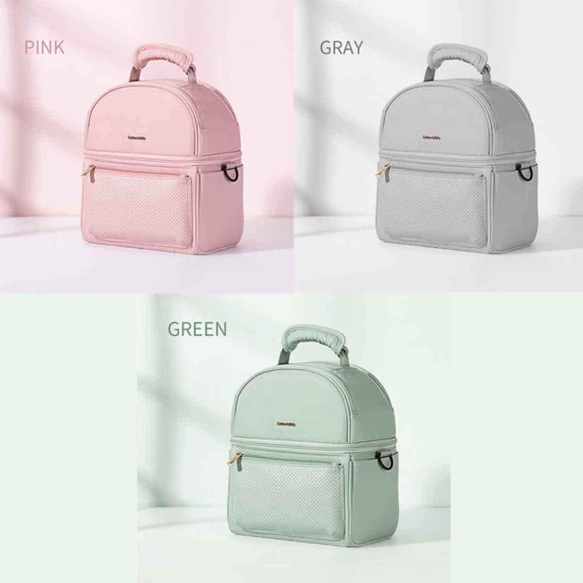 Sunveno Grey Insulated Lunch Bag with Thermo Box