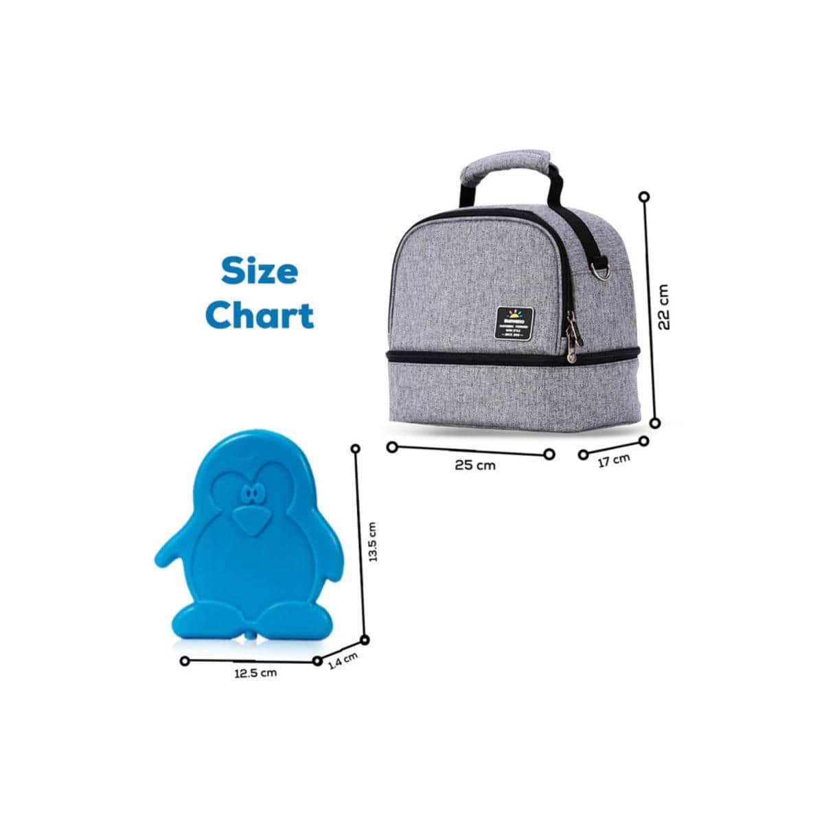 Sunveno Insulated Lunch Bag with Penguin Ice Pack Set