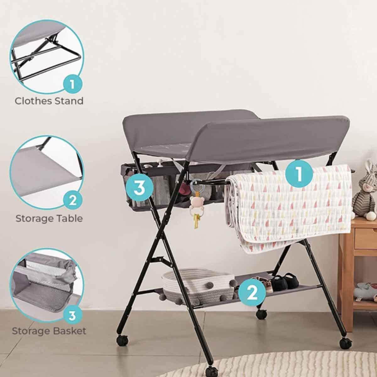 Teknum 4-in-1 Diaper Changing Table Organizer Toddler, 0-2 Years