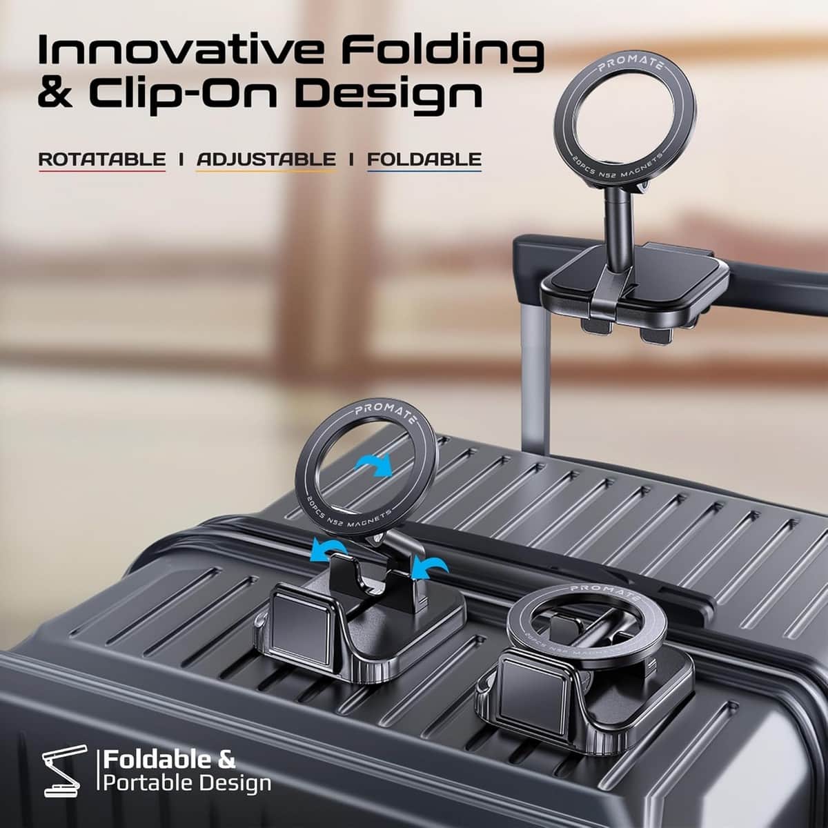Promate 360掳 Rotating MagSafe Compatible Phone Holder