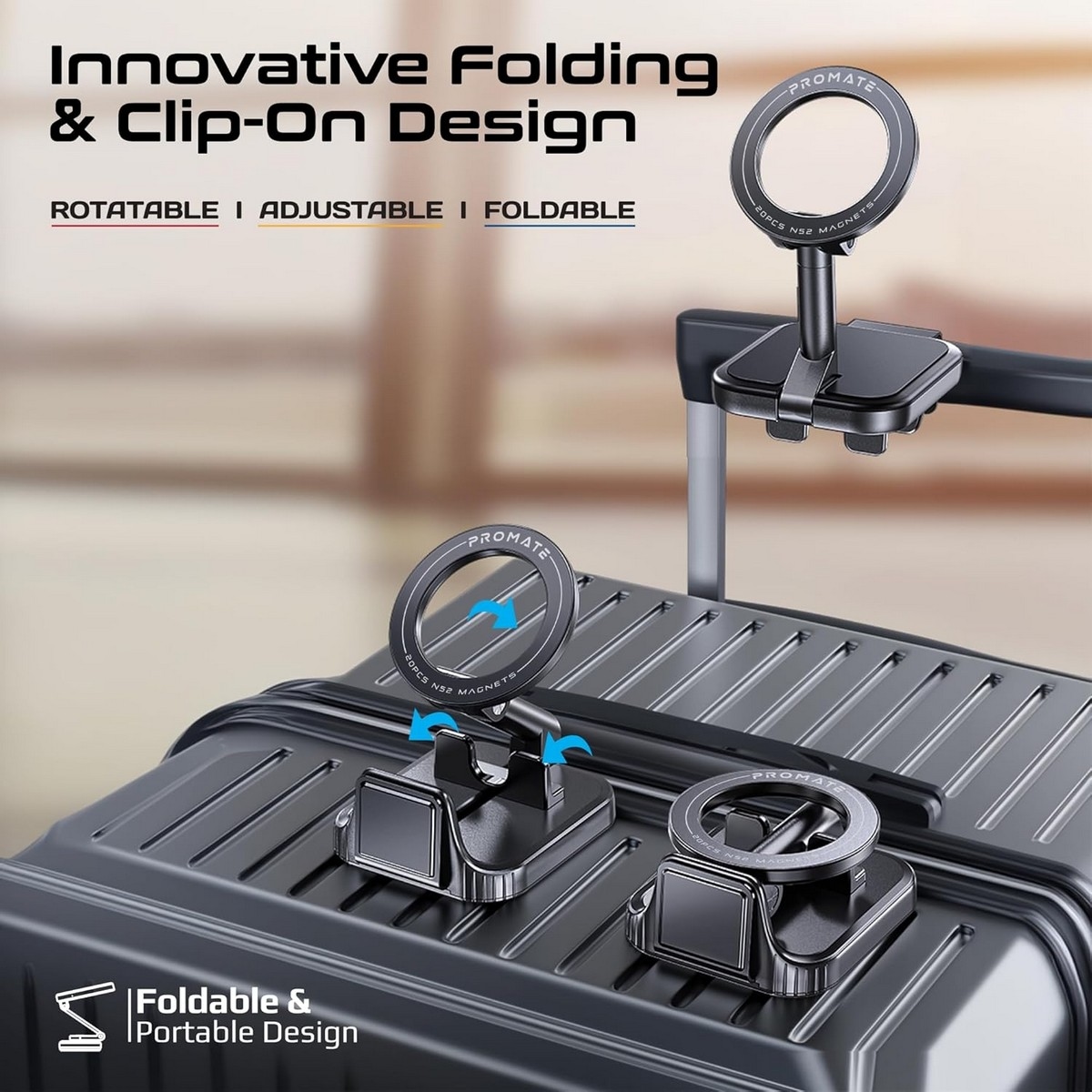 Promate 360掳 Rotating MagSafe Compatible Phone Holder