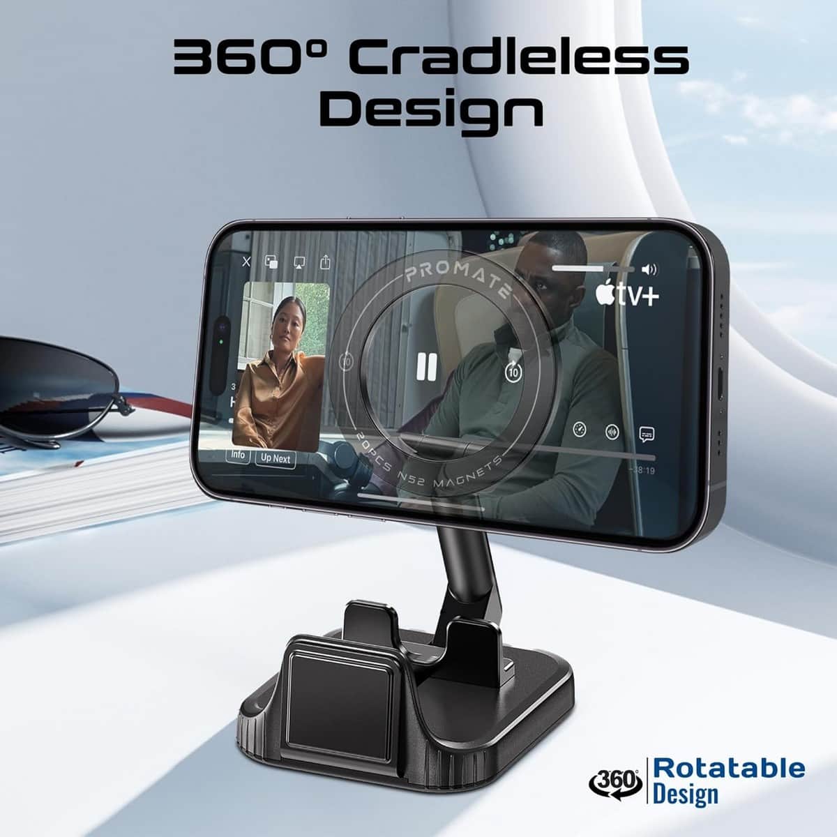 Promate 360掳 Rotating MagSafe Compatible Phone Holder