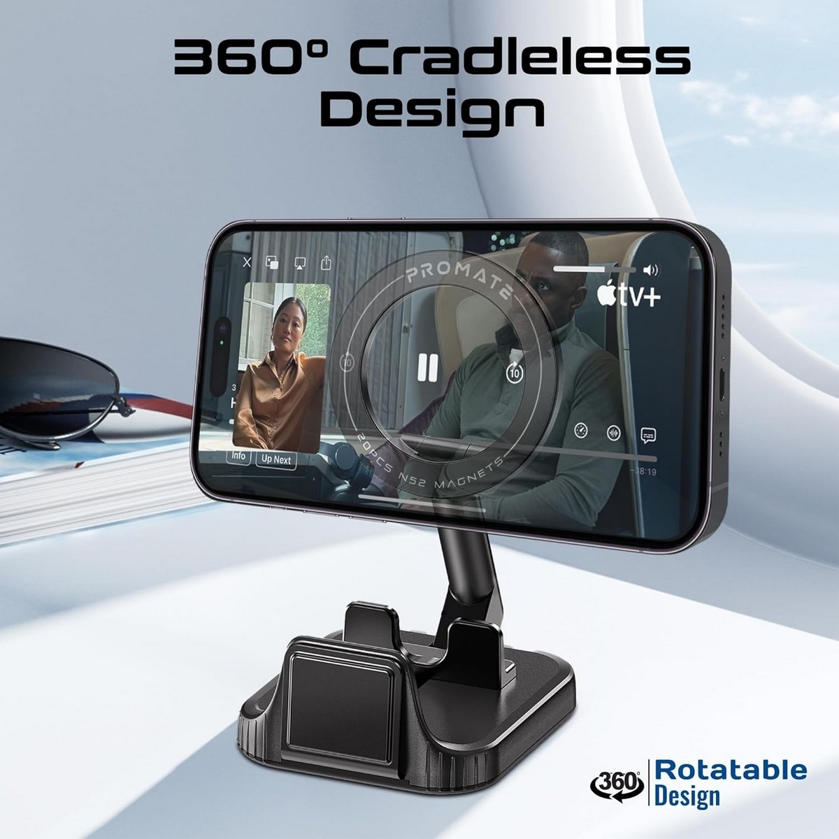 Promate 360掳 Rotating MagSafe Compatible Phone Holder