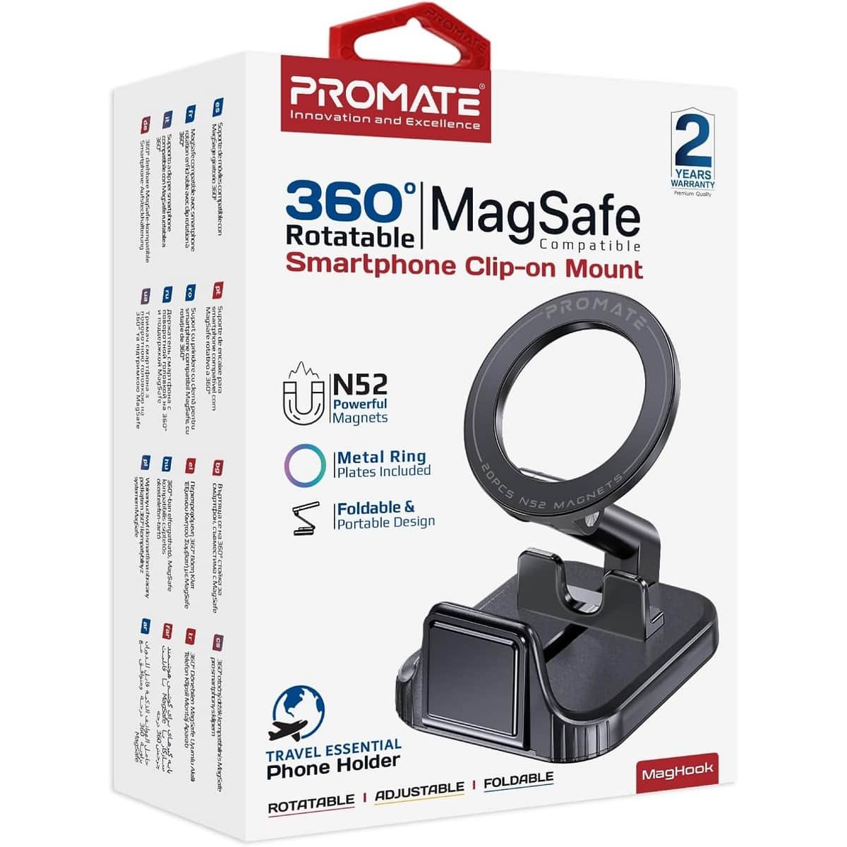 Promate 360掳 Rotating MagSafe Compatible Phone Holder