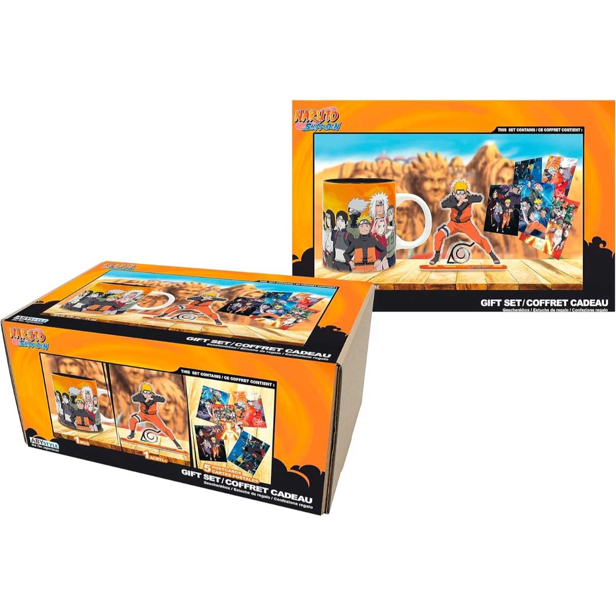ABYstyle 320ml Naruto Shippuden Mug & Acrylic Stand & Postcards Gift Set