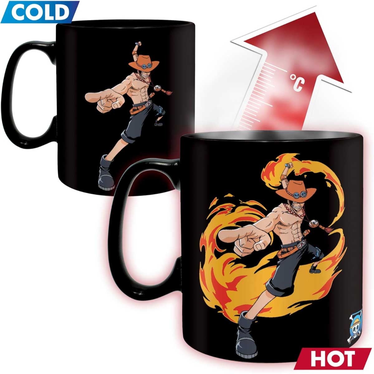 ABYstyle 460ml One Piece Luffy & Ace Heat Changing Mug