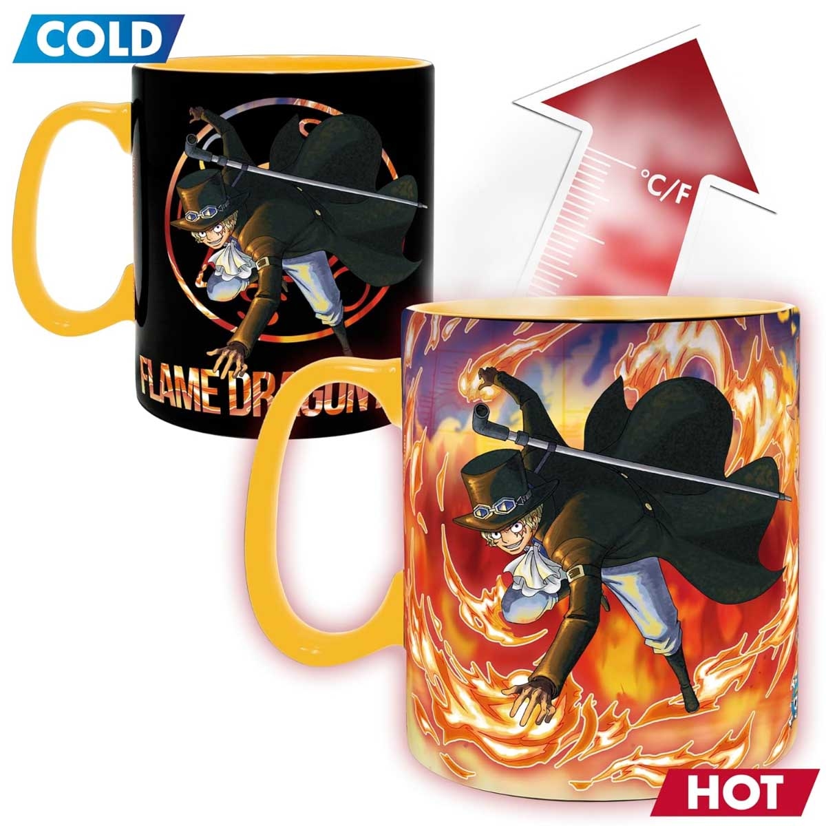 ABYstyle 460ml One Piece Luffy & Sabo Heat Changing Mug