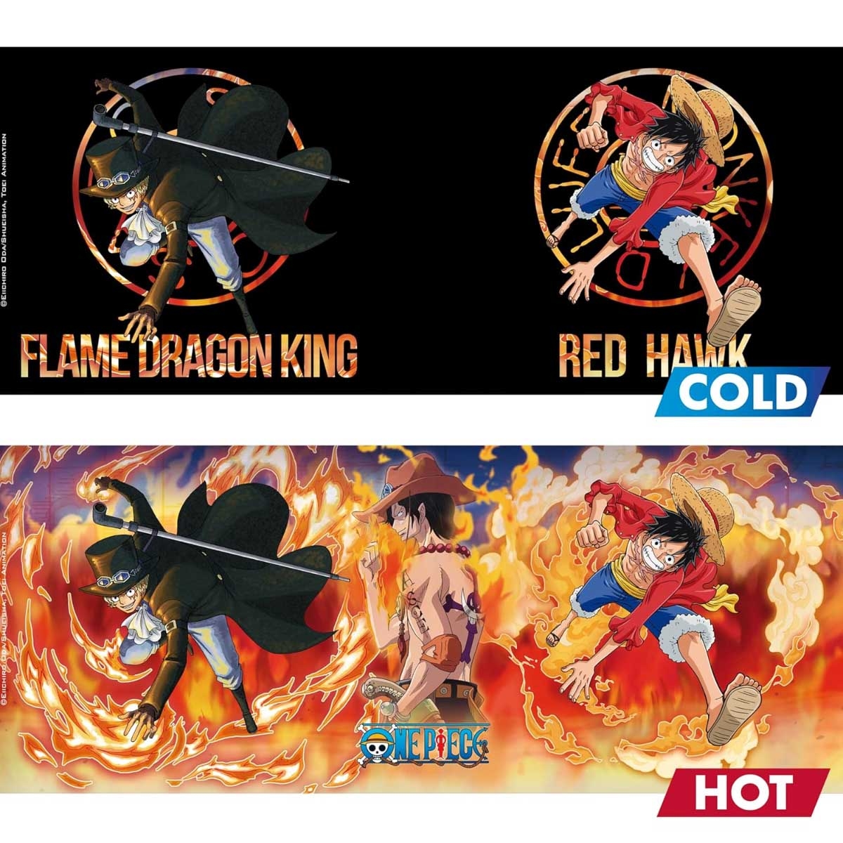 ABYstyle 460ml One Piece Luffy & Sabo Heat Changing Mug