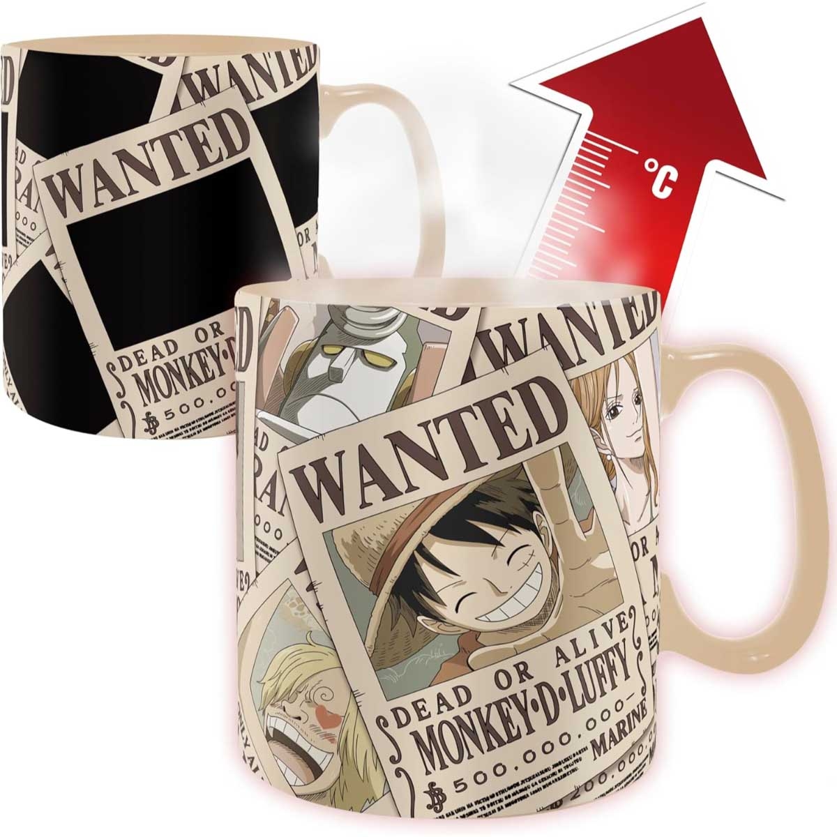 ABYstyle 460ml One Piece Wanted Heat Changing Mug