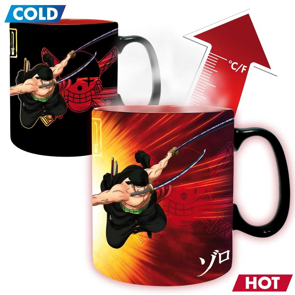 ABYstyle 460ml One Piece Zoro & Sanji Heat Changing Mug