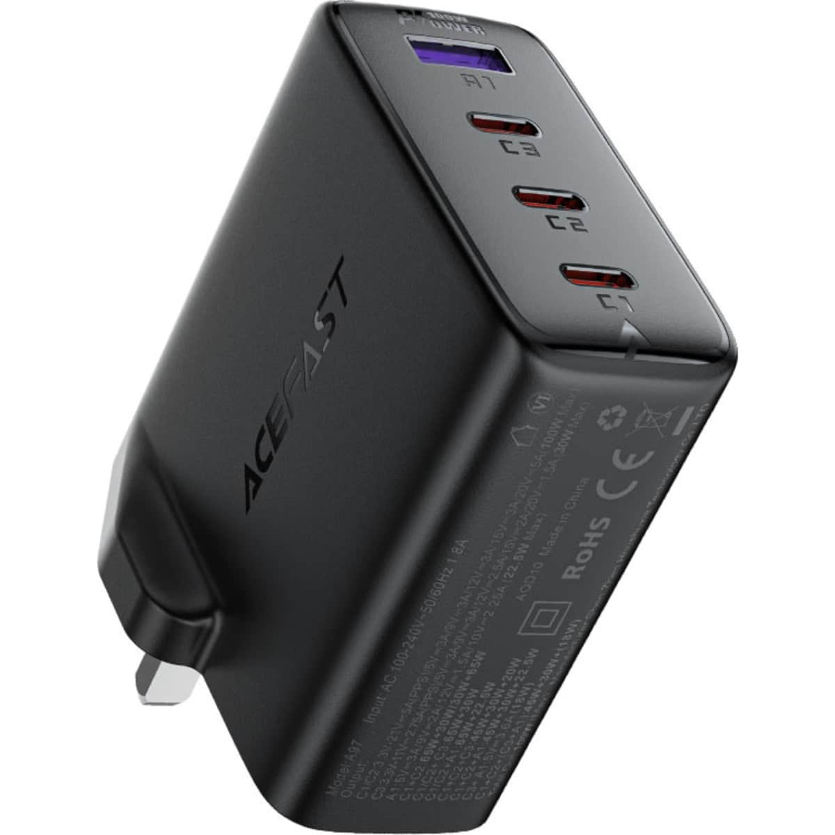Acefast A97 100W 4-Port 3C1A GaN Wall Charger (UK)