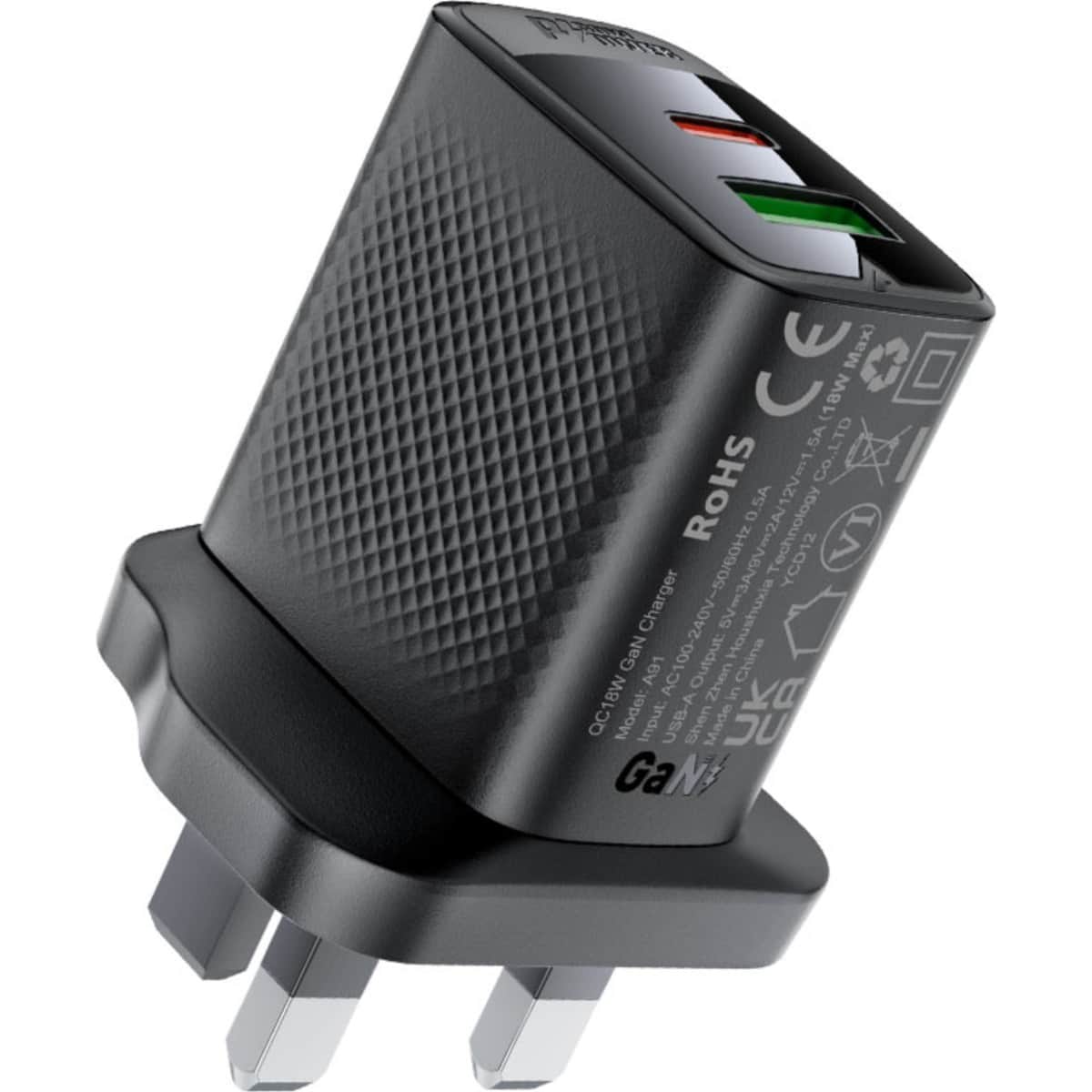 Acefast A99 30W Dual Port USB-C/USB-A GaN Wall Charger (UK)