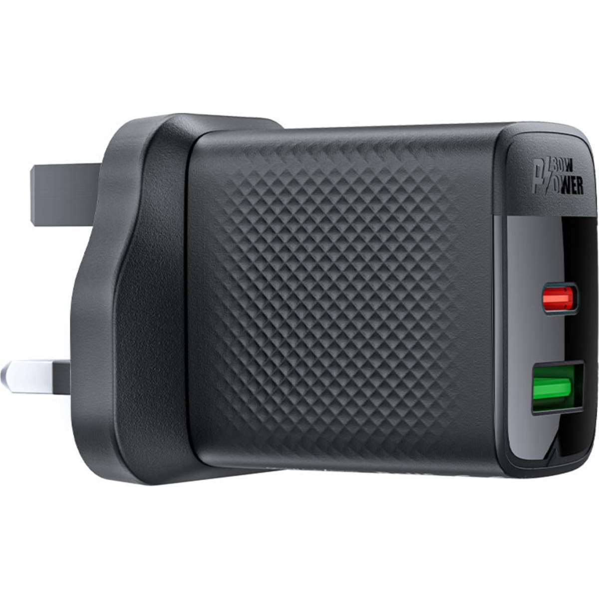 ايسفاست A99 شاحن حائط ثنائي المنافذ USB-C وUSB-A بتقنية نيتريد الغاليوم بقدرة 30W (المملكة المتحدة)