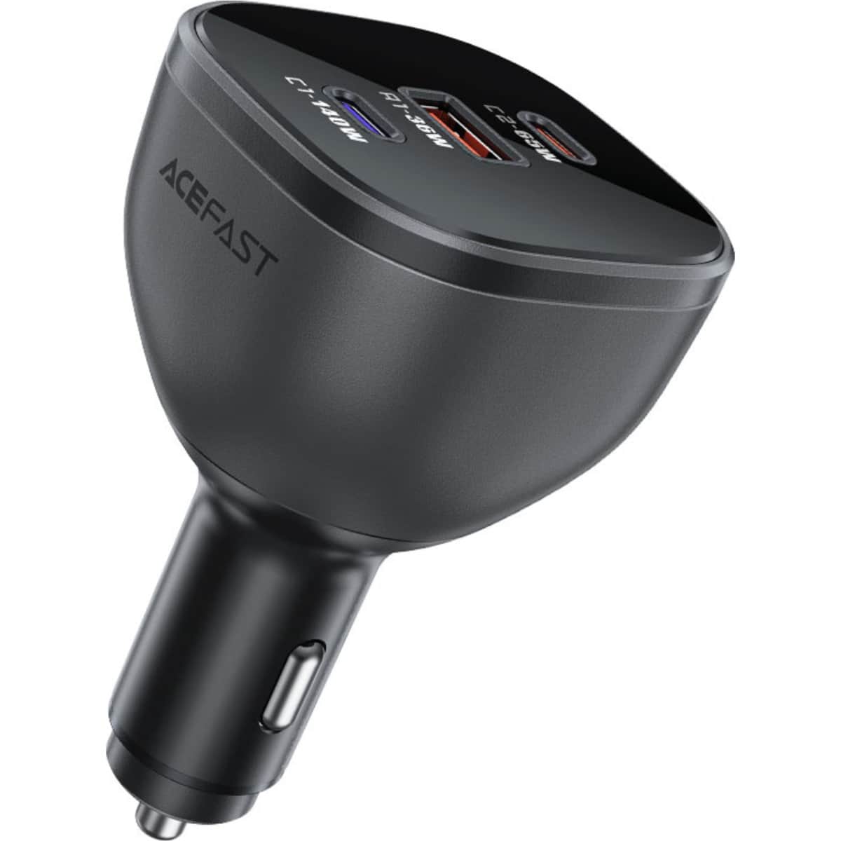 Acefast Black B14 165W 3-Port Car Charger