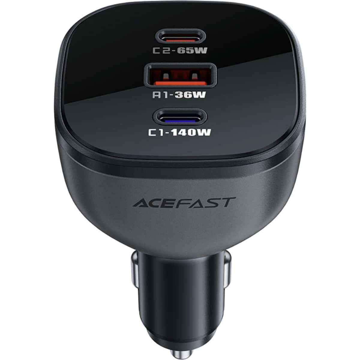 Acefast Black B14 165W 3-Port Car Charger