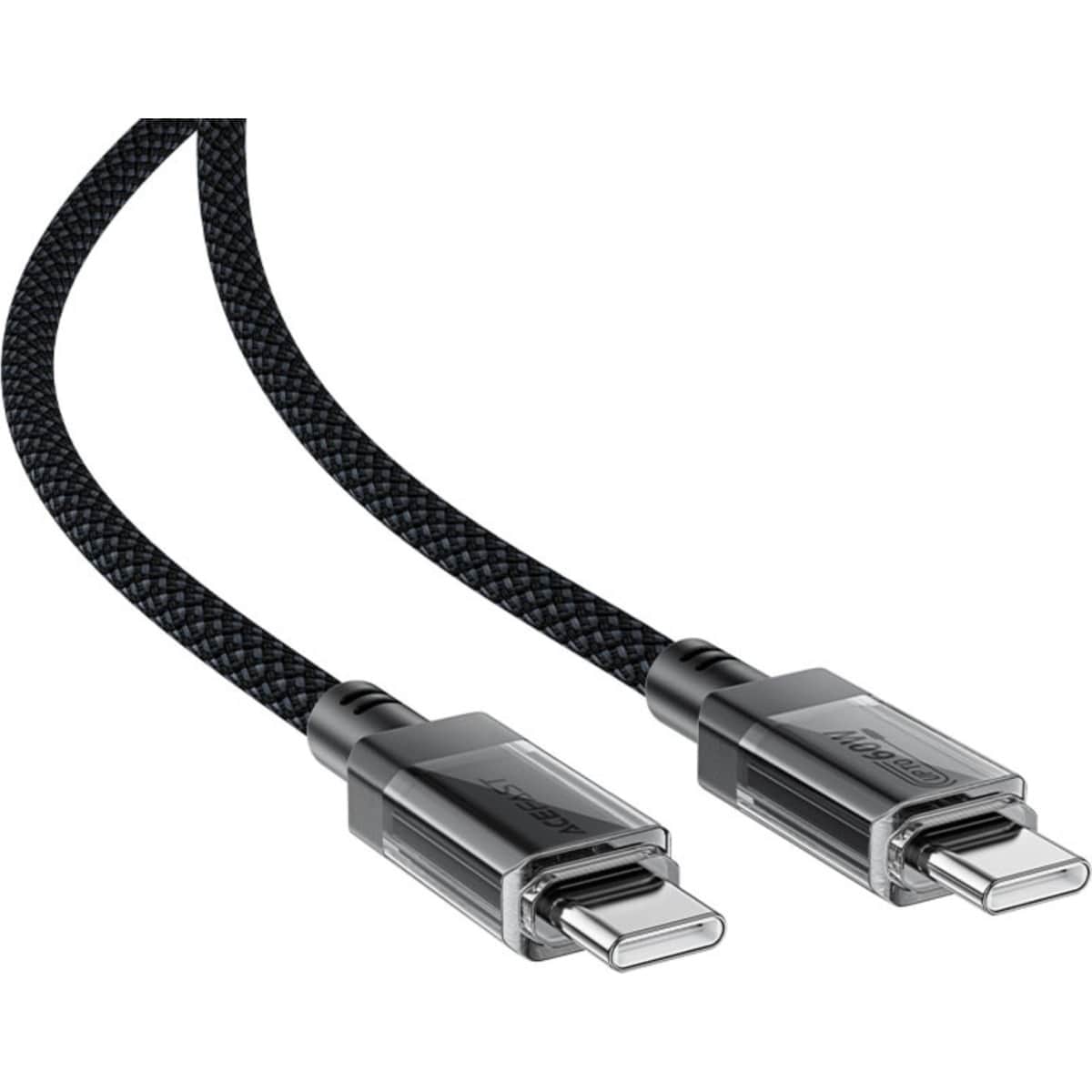 Acefast Black C12-03 Transparent USB-C to USB-C Cable