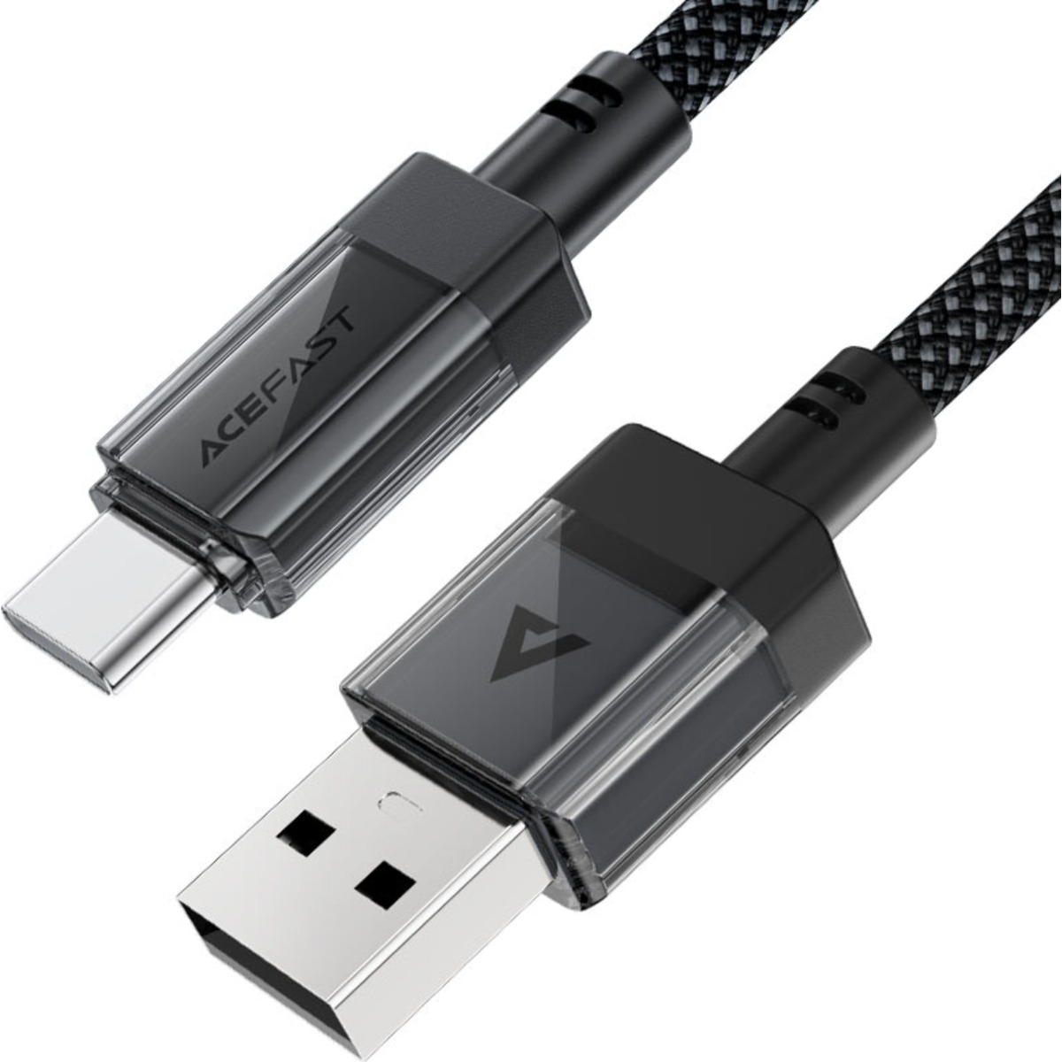 ايسفاست C12-04 كابل شفاف USB-A إلى USB-C - أسود