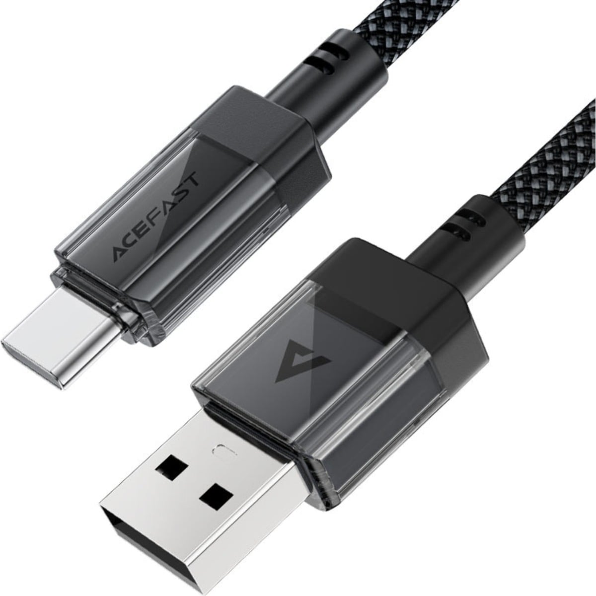 ايسفاست C12-04 كابل شفاف USB-A إلى USB-C - أسود