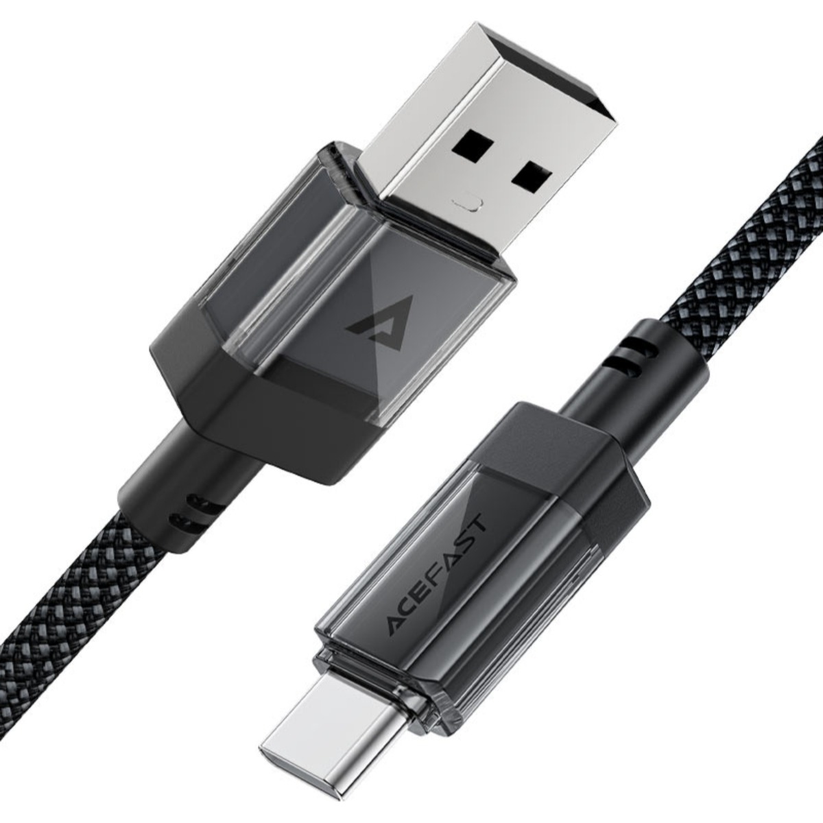 ايسفاست C12-04 كابل شفاف USB-A إلى USB-C - أسود