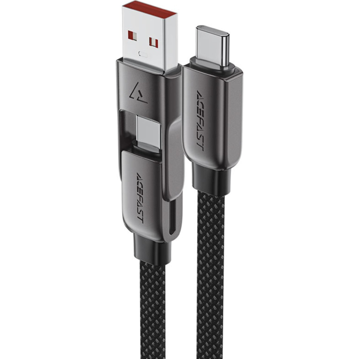 ايسفاست C13-04 كابل من سبيكة الزنك USB-A وUSB-C إلى USB-C - أسود