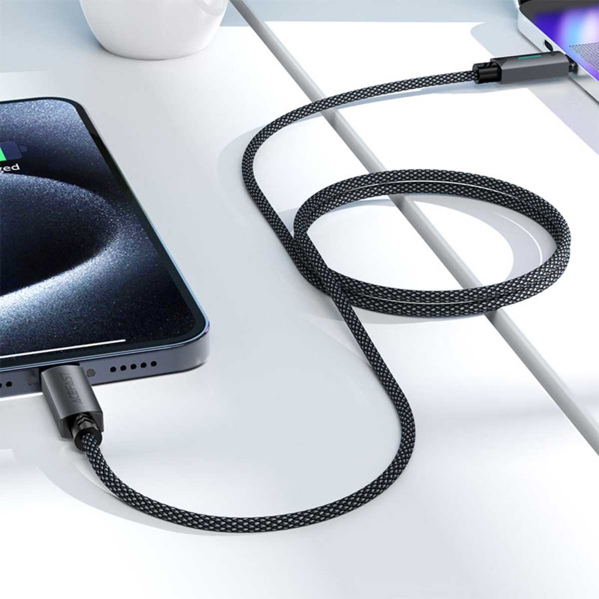 ايسفاست C19-03 كابل شحن سريع USB-C إلى USB-C بقدرة 60W - أسود