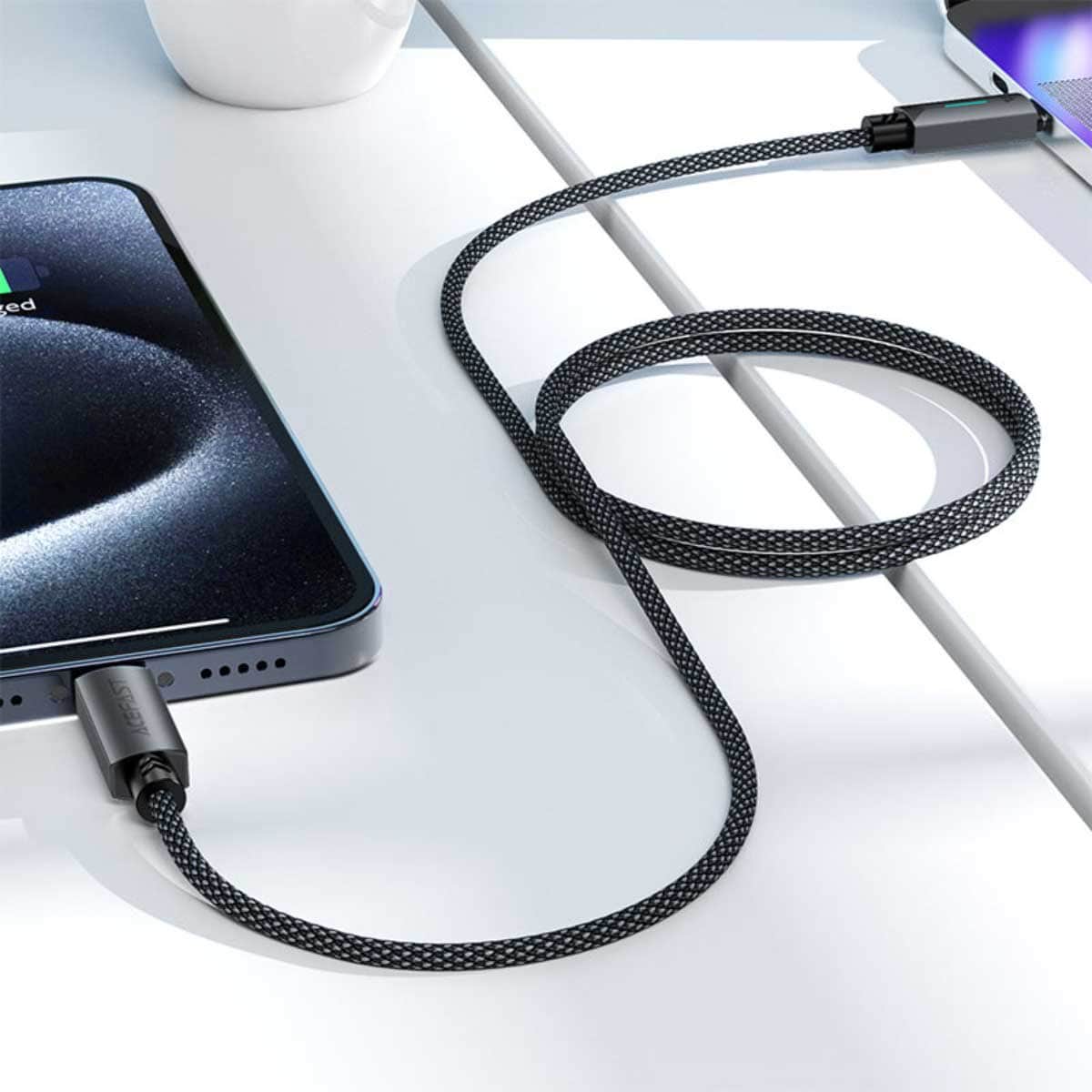 Acefast Black C19-03 60W USB-C to USB-C Fast Charging Cable