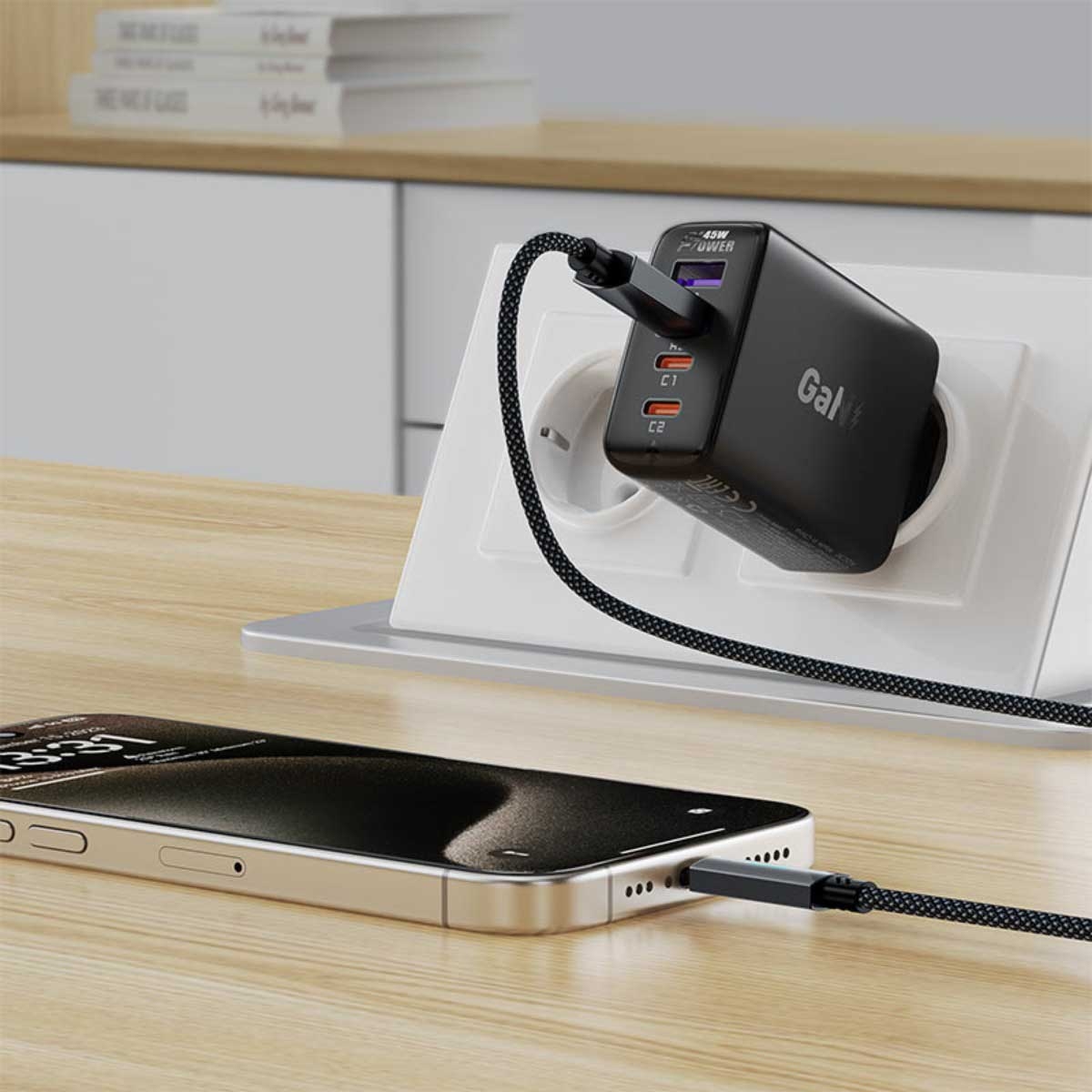 ايسفاست C19-04 كابل شحن سريع USB-A إلى USB-C - أسود