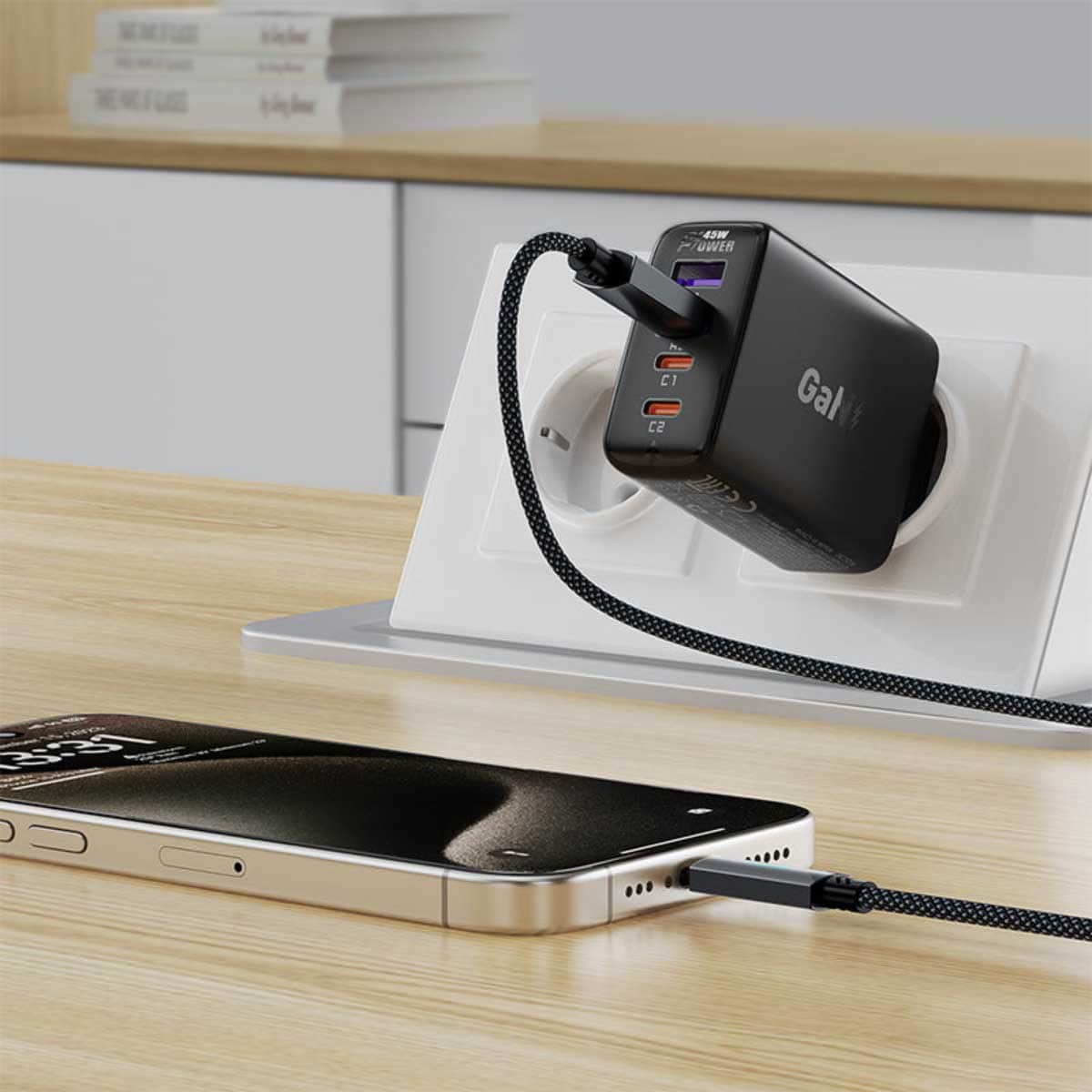 Acefast Black C19-04 USB-A to USB-C Fast Charging Cable