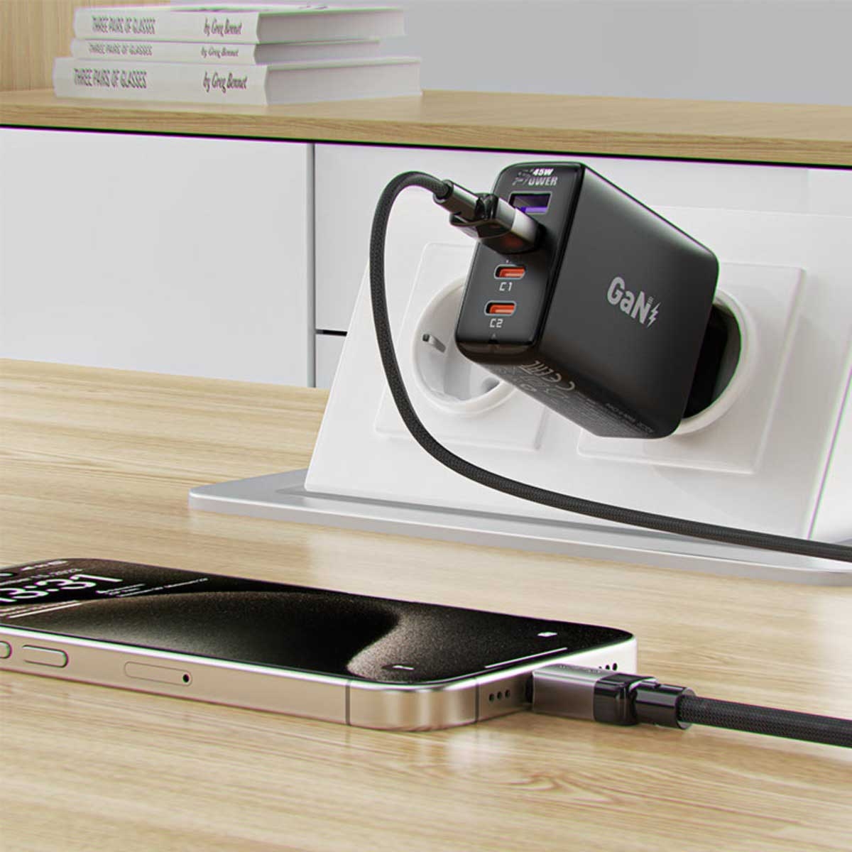 ايسفاست C9-04 كابل USB-A إلى USB-C - أسود