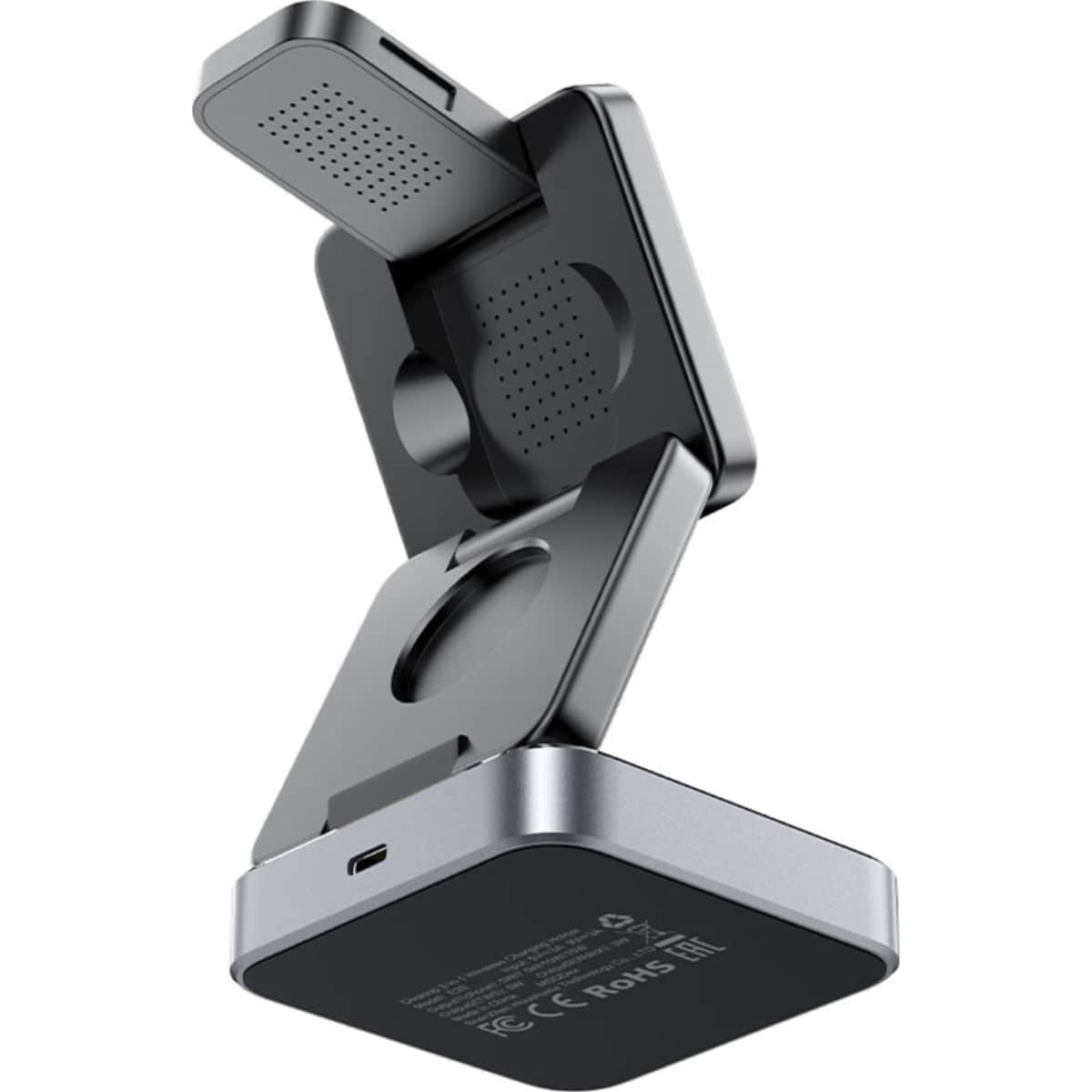 Acefast Black E20 3-in-1 Desktop Wireless Charging Stand
