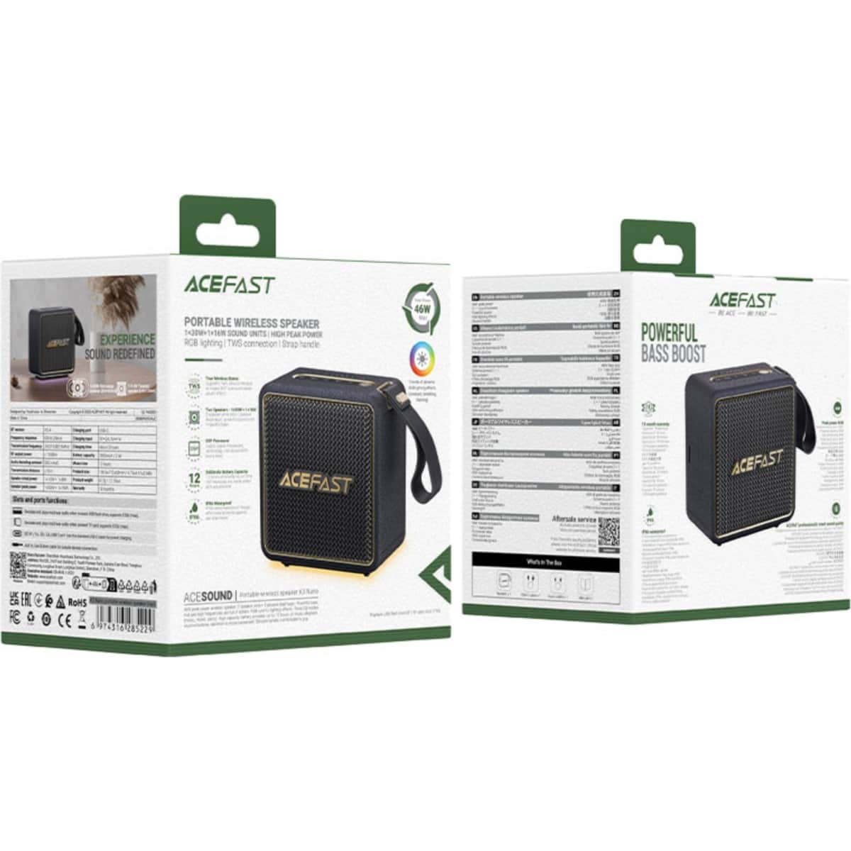 Acefast Black K3 Nano Portable Wireless Speaker