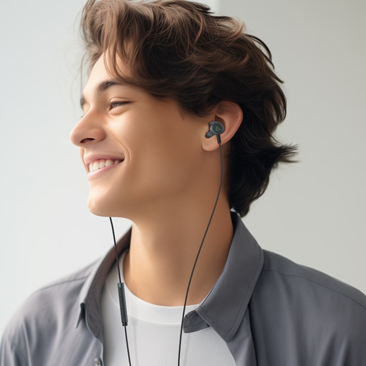 ايسفاست سماعات أذن سلكية كاريوكي شبه داخل الأذن L12 باللون الأسود مع منفذ USB-C