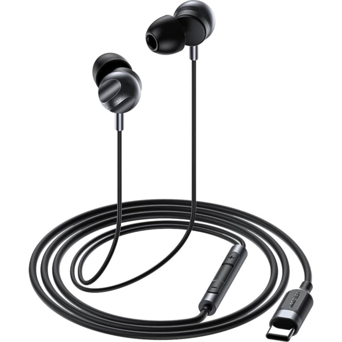 Acefast Black L6 USB-C In-Ear Wired Earphones