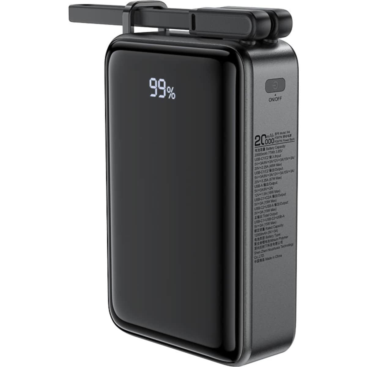 Acefast Black M4 20000mAh 67W Power Bank