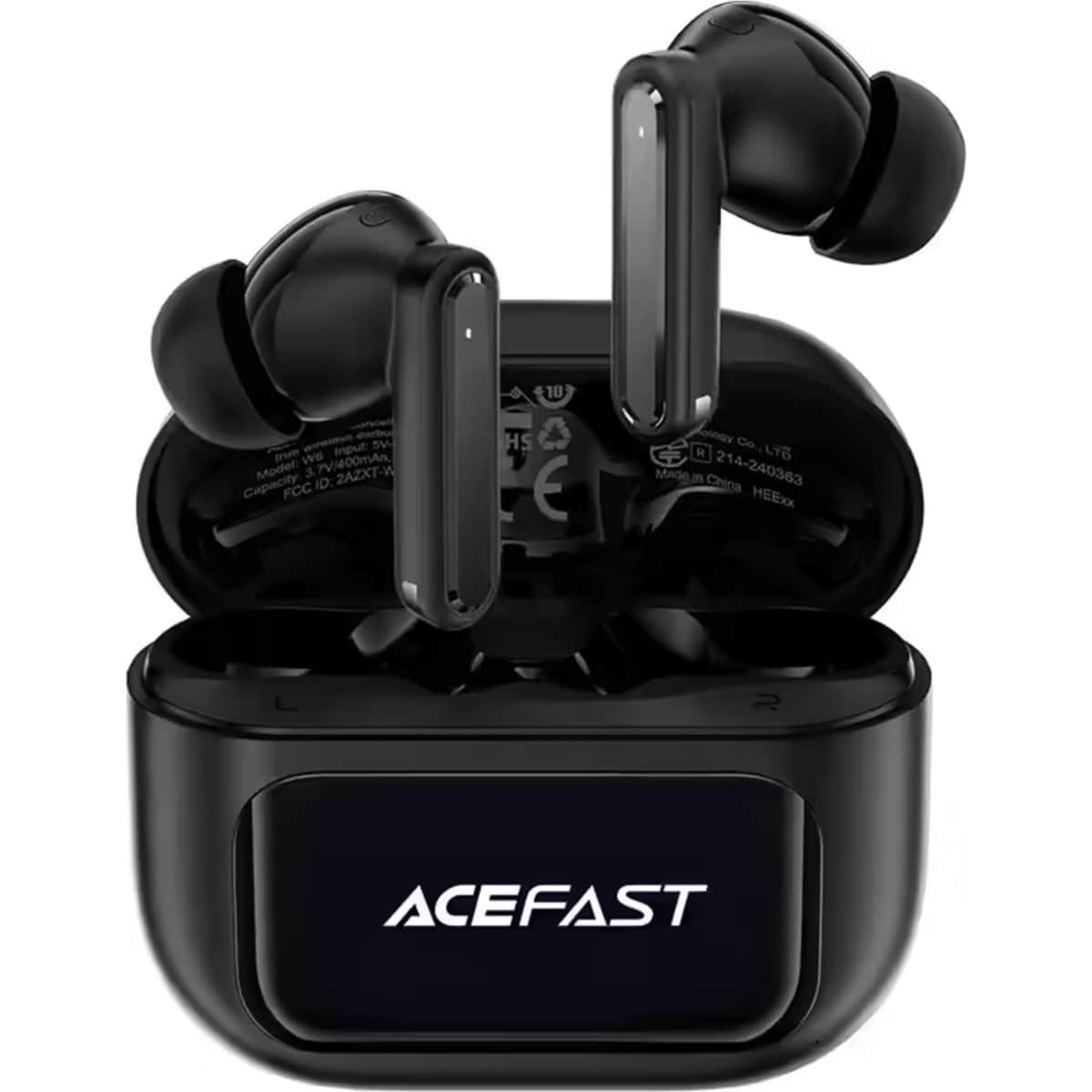 Acefast Black W6 Smart Screen ANC True Wireless Earbuds