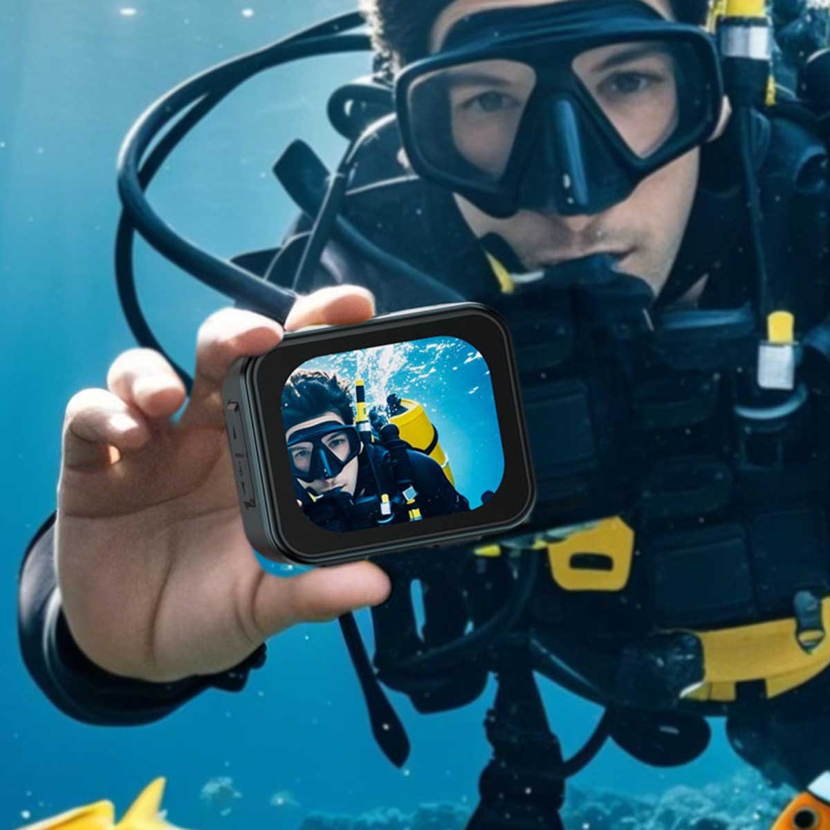 ايسفاست X1 كاميرا أكشن مقاومة للماء بدقة 4K - أسود