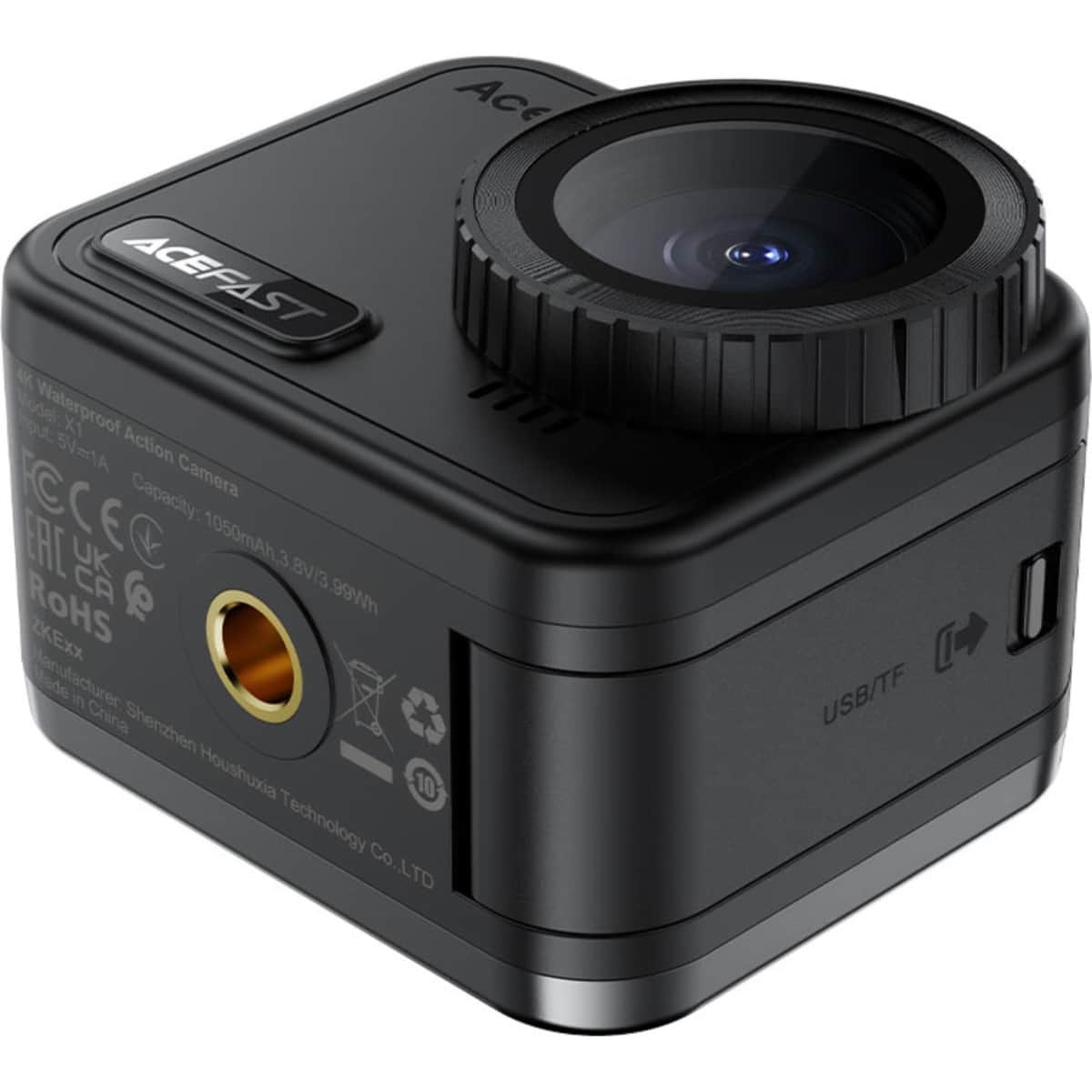 ايسفاست X1 كاميرا أكشن مقاومة للماء بدقة 4K - أسود