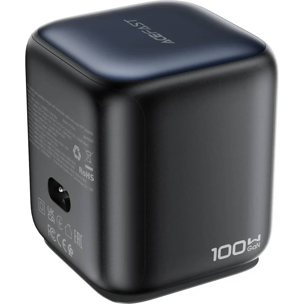 Acefast Black Z10 100W 4-Port 3C1A GaN Desktop Power Station (UK)