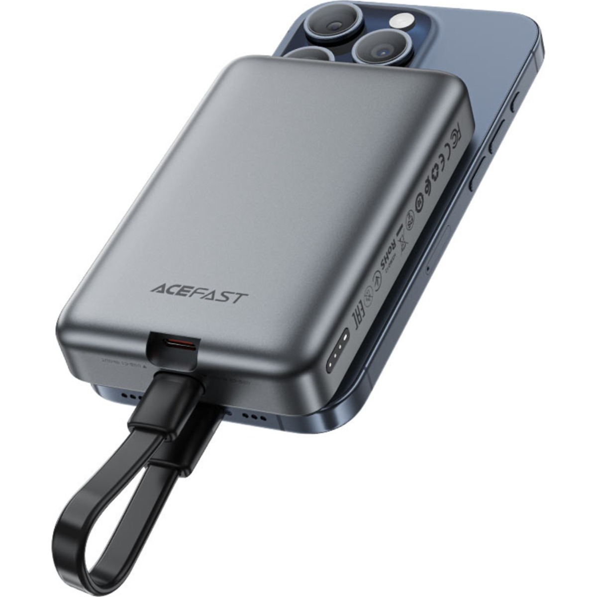 ايسفاست M10 باور بانك لاسلكي مغناطيسي بسعة 10000mAh وقدرة 30W مع كابل قابل للسحب