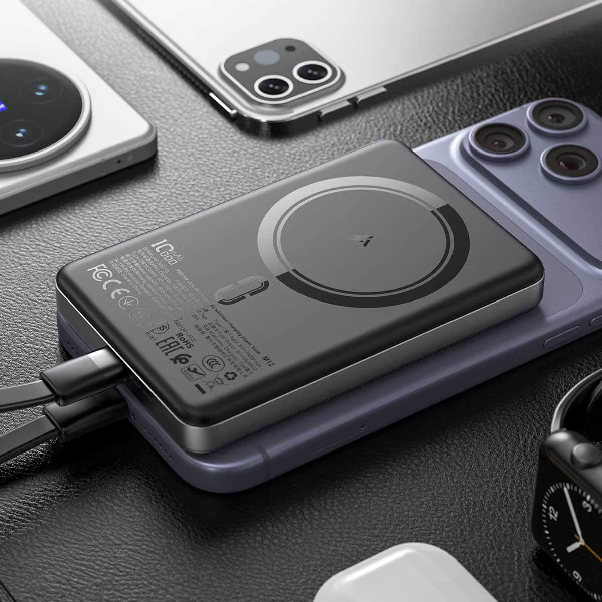 Acefast M12 10000mAh 20W Ultra-Thin Magnetic Wireless Power Bank