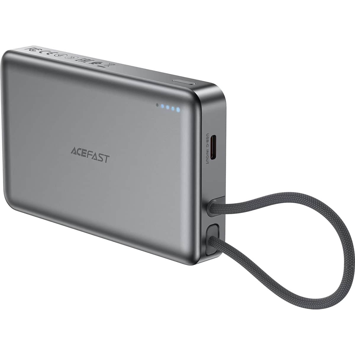 Acefast M18 10000mAh 22.5W Magnetic Power Bank with Retractable Cable