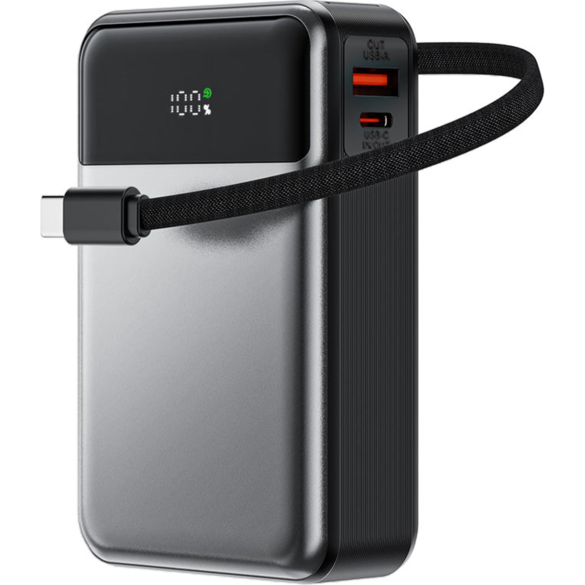 ايسفاست M21 باور بانك بسعة 20000mAh وقدرة 65W مع كابل قابل للسحب