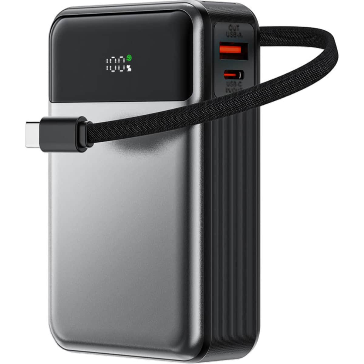 ايسفاست M21 باور بانك بسعة 20000mAh وقدرة 65W مع كابل قابل للسحب