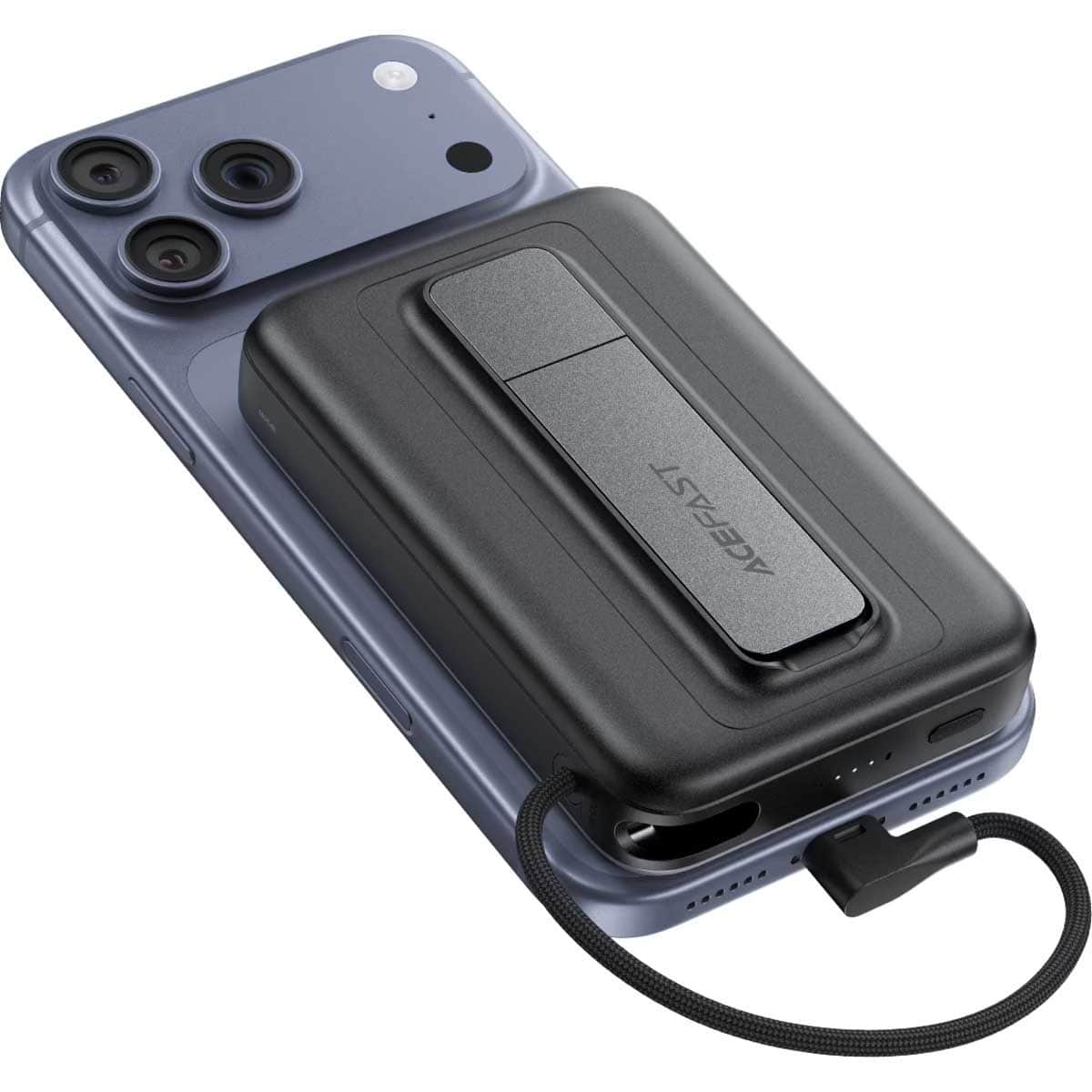 Acefast M24 10000mAh 22.5W Magnetic Power Bank with Retractable Cable
