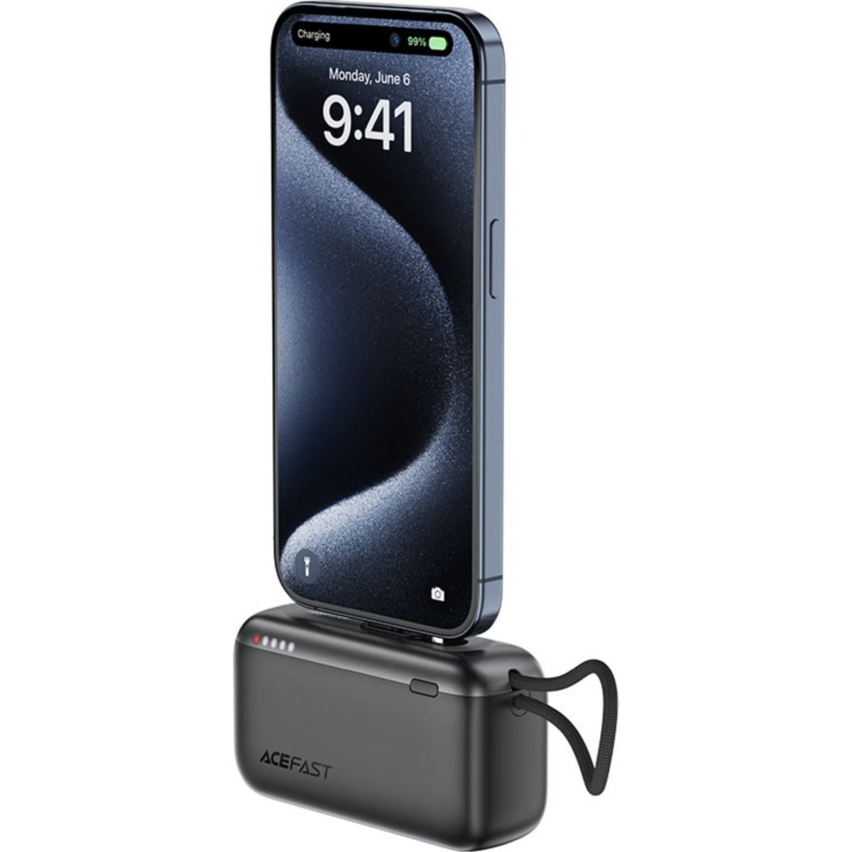 ايسفاست M27 باور بانك بسعة 10000mAh وقدرة 22.5W مع كابل قابل للسحب