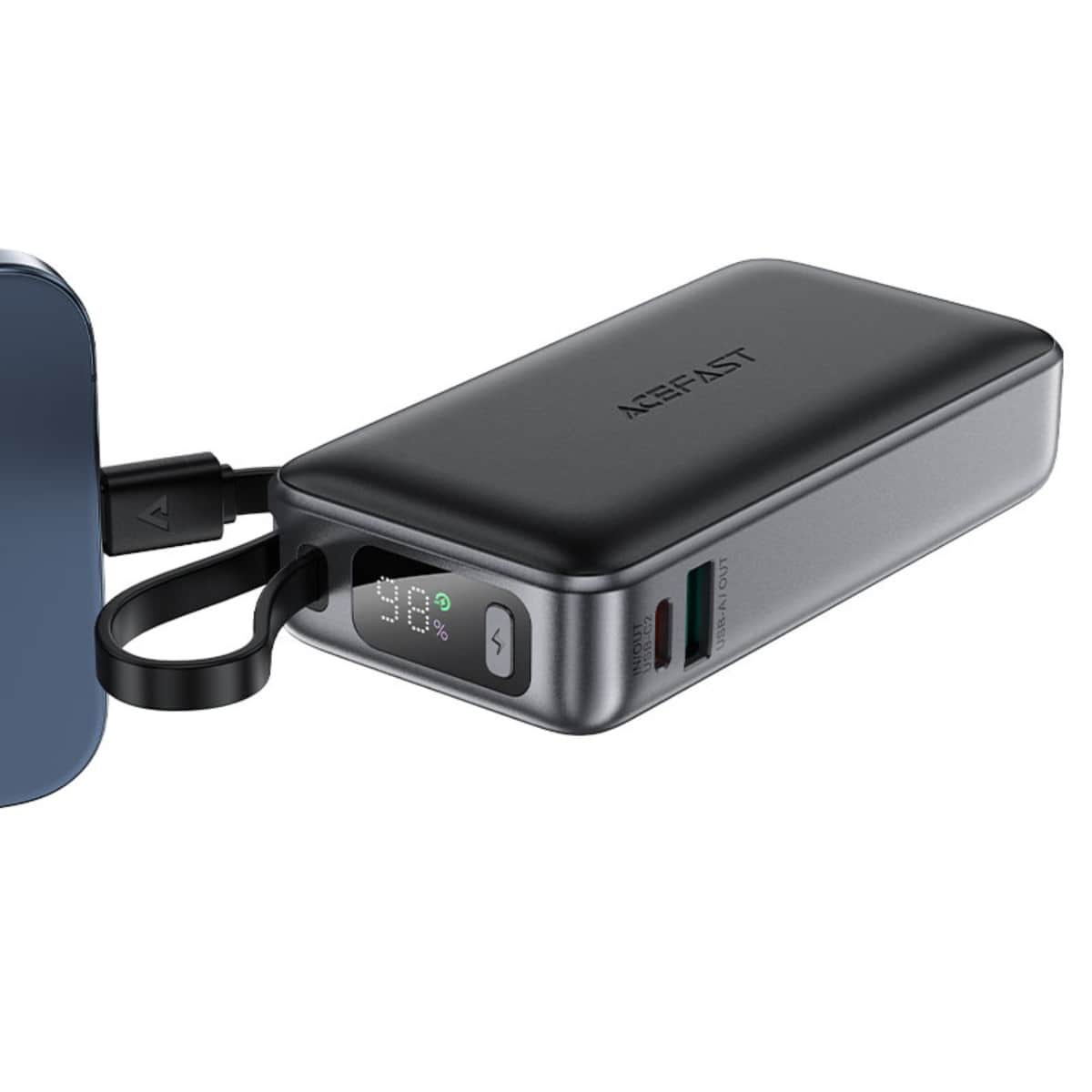 Acefast M7 10000mAh 30W Power Bank with Retractable Cable